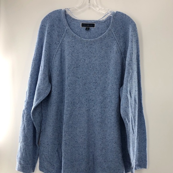 12. NWT Karen Scott Confetti Blue & Navy Tunic Sweater - Picture 2 of 7